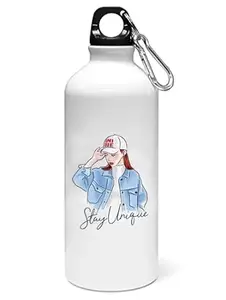 Dishoppe Jacket wearing girl - Printed Sipper Bottles For Animation Lovers