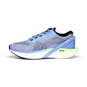 Puma Womens Run XX Nitro WNS Elektro Purple-Fizzy Lime-Silver Running Shoe - 3 UK (37617114)