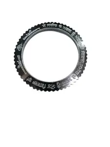 Zig Zag Design Punjabi Wrist Kada For Unisex Adult (2 X 12 Size Silver Color Stainless Steel Metal)