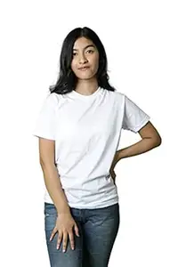 TURBAN TEE Plain Women's Cotton Plain Tshirt | Regular Fit Half Sleeve Pure Cotton Tee