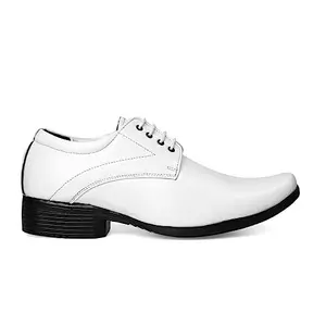 YUVRATO BAXI Men's White Office Wear Formal Derby Dress Shoes-6 UK