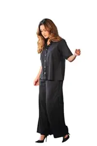 ARTFULALLEY Raj SWITCHGEAR Women's Cotton Plain Straight Short Kurti with Pant Set