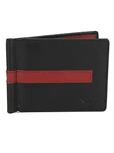 Red Tape Men Black Leather Wallet