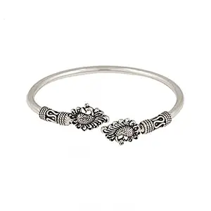 Ahilya Jewels 92.5 Sterling Silver Peacock Mayur Kada For Women And Girl