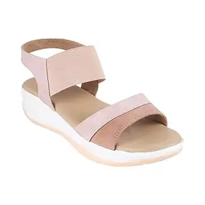 Walkway Peach Women's Synthetic Sandals 3-UK (36 EU) (33-1434)