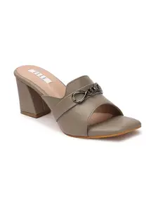 ELLE Women Sandal,Grey,UK-5