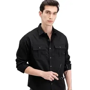 WROGN Men's Polycotton Shirt | Solid | Comfort Fit
