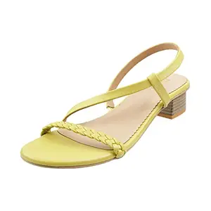Metro Women Yellow Synthetic Sandals,EU/39 UK/5 (33-3157)