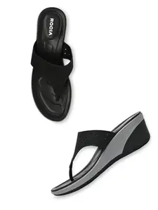 ROCIA By Regal Black Women Casual Laser Cut Platforms