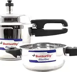 Butterfly line 3 L, 2 L Induction Bottom Outer Lid Pressure Cooker & Pressure Pan