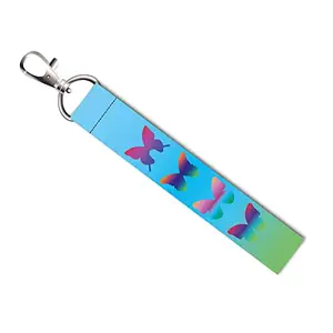 ISEE 360® Butterfly Lanyard Tag with Swivel Lobster for Gift Luggage Bags Backpack Laptop School Bags L X H 5 X 0.8 INCH