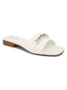 Longwalk Women Casual Flat Sandals White-W-2404