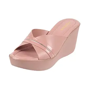 Metro Women Pink Wedge Heel Sandal UK/4 EU/37 (34-122)