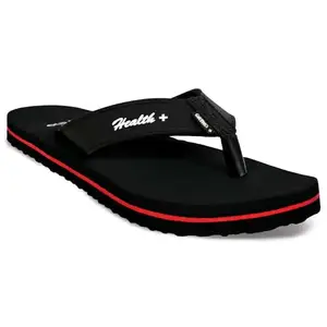 SHOP WAVE Mens Synthetic Casual Slipper - Black, 7 Size - Comfortable & LightWeight Slippers for Home - Stylish & Anti-Skid Flip Flops for Gents - Chappal for Boys & Men