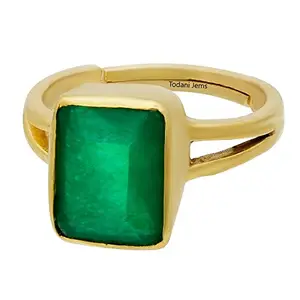 TODANI JEMS 10.25 Ratti 9.60 Carat Natural Panna Emerald Adjustable Ring With Lab Certificate