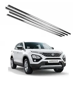 ROSHNEER Car Window Lower Garnish Stainless Steel Chrome Finish Exterior Compatible for TATA Harrier All Model Set of 4