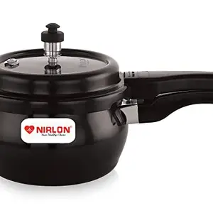 NIRLON Induction Base Hard Anodized Aluminium Outer Lid Handi Pressure Cooker, Black, 3 Litres price in India.