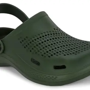 AFROJACK Men's Clogs with Adjustable Strap s1000 (Green, 9)
