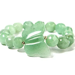 Gempro Certified Quartz Gemstones Butterfly Stretch Designer Fashion Gemstones Bracelet for Women
