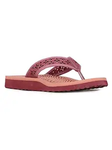 Bata Sunshine Women Flip Flops - Maroon (6 UK)