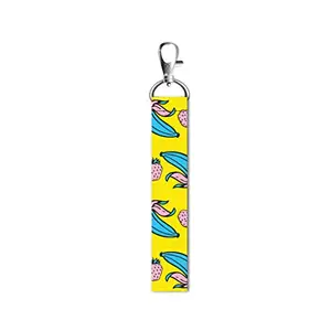 ISEE 360® Pop Art Design Lanyard Bag Tag with Swivel Lobster for Gift Luggage Bags Backpack Laptop Bags Students Travelers L X H 5 X 0.8 INCH