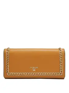 Da Milano Flap Leather Wallet for Women - Orange