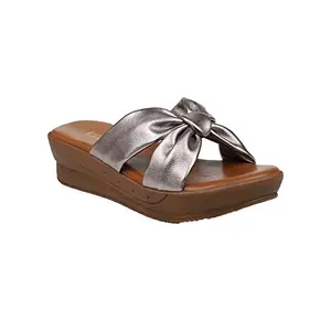 Inc.5 Synthetic Slipon Womens Sandals (Gunmetal Grey, Size_37)