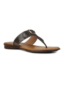 Inc.5 Womens Golden Party Wear T-strap Flat Sandals