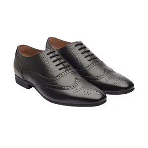 Michael Angelo Men's Cody 7903 Black Leather Oxford Shoes -10UK