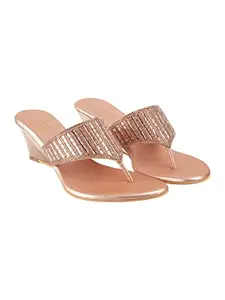 Lazera Fashion Wedge hill sandals Party ware (Zinc, numeric_7)