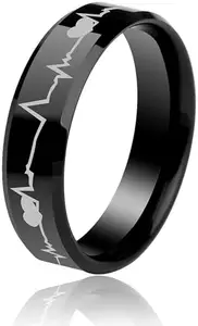 Men Heart Beat Finger Ring (IR766) B_art Beat Finger Ring (Size 21) MO2_IR766