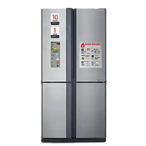 SHARP 678L J-Tech Inverter French Door Refrigerator (SJEP70FSLEC/2022, Plasmacluster Ions, Extra Cool, Express Freeze, Hybrid Cooling)