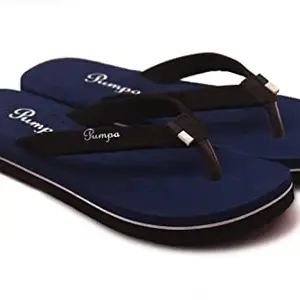 UA 05 Doctor Flat Women's Flip-Flops & Slippers | Ortho Comfort with Style for Women's & Girls - Light weight, Soft & Stylish Footwear | Suitable for Knee, Diabetic & Orthopedic Pains (BLUE, numeric_4)