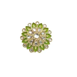 Adjustable Traditional jwellery Ethinic Fancy Ring for women and Girls with kundan studded