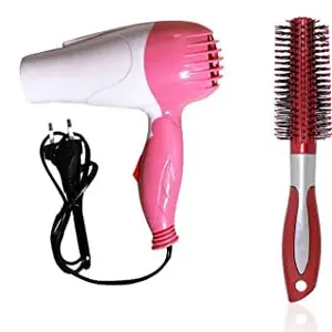 KAVIN Professional Hair Dryer With Soft Bristle Round Hair Brush Hair Dressing Tool For Women And Girls Multicolor Pack Of 1