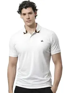 ADRO Polo Tshirt for Men | 100% Cotton Polo T Shirt | Regular Fit Half Sleeve Mens Polo Neck T-Shirt