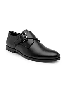 TEAKWOOD LEATHERS Men's Genuine Leather Formal Office Outdoor Oxford Shoes for Men | Derby Shoes for Men | Formal Monk Shoes for Men | Leather Formal Shoes | SH_Lego_02_BLACK41