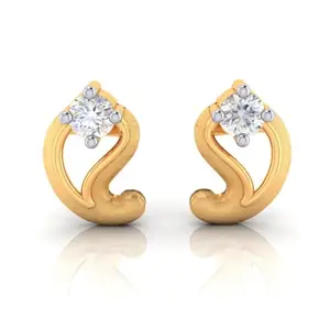 P.C. Chandra Jewellers P.C Chandra Jewellers BIS Hallmarked 18kt (750) Yellow Gold Kalka Designed Diamond Studs Earrings For Women & Girls - 0.75 Grams