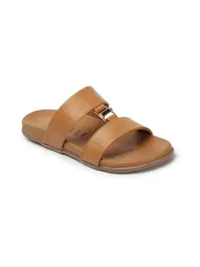 ELLE Slider Sandal, Colour-Tan,Size-UK 4