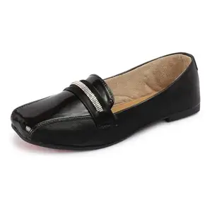 Denill Extra Soft Stylish Casual Comfortable Flat Bellies with Non Slip Sole for Women & Girl (Black) UK-6