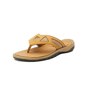 Woodland Men's Camel Leather Slipper-9 UK (43 EU) Camel (OGP 3715120)