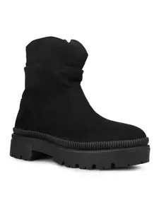 Inc.5 Womens Black Casual Solid Round Toe Ankle Boots