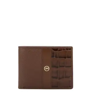 Da Milano RFID Protected Leather Wallet for Men with Card Slot - Brown