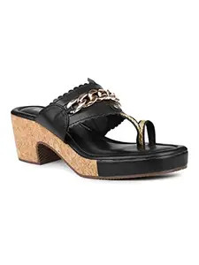 Inc.5 Women Black Platform Heels