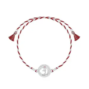 GIVA Mandala Om Silver Rakhi | Gifts for Men and Boys | With Certificate of Authenticity and 925 Stamp | 6 Months Warranty*