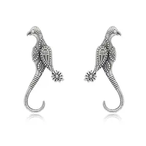 UNNIYARCHA Silver Parrot Bird Earring for Women Pure Silver 925, Sterling Silver Jewellery with Certificate of Authenticity & 925 Earrings for Women Silver