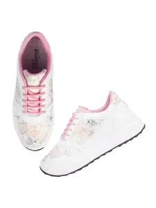 Shoetopia Women's Flat Sneakers Pink