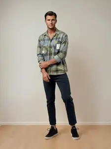 MASK changing faces of fashion Men's Shacket OLIVE/XL