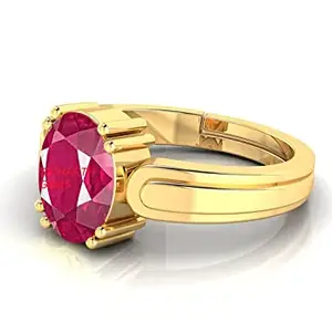 AKSHITA GEMS Certified Unheated Untreatet 15.25 Ratti 14.45 Carat A+ Quality Natural Burma Ruby Manik Gemstone Ring for Women's and Men's