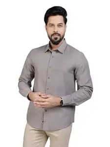 wewear Men’s Solid Full Sleeve Shirt | Modern Fit Casual Shirt for Men